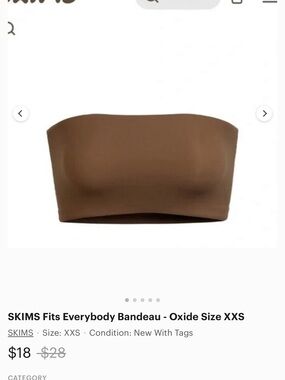 SKIMS Bandeau Top - Oxide Brown